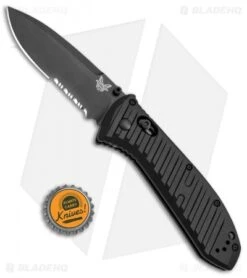 Benchmade 570SBK Presidio II AXIS Lock Folding Knife (3.7" Black Serr) -Benchmade Knife Shop Benchmade Presidio II AXIS Black Serr 570SBK BHQ 51611 jr bottlecap
