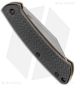 Benchmade Proper Clip Point Slip Joint Knife Carbon Fiber/FDE (2.8" SW) 318-2 -Benchmade Knife Shop Benchmade Proper CP SJ CF FDE SW 318 2 BHQ 97553 jr side