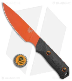 Benchmade Raghorn Hunting Fixed Blade Knife Carbon Fiber (4" Orange) 15600OR -Benchmade Knife Shop Benchmade Raghorn Hunting Fixed Blade CF Orange BHQ 137229 jr bottlecap