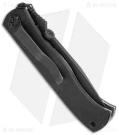 Rare Benchmade 970SBT Emerson CQC7 Liner Lock Knife (3.25" Black Serr) -Benchmade Knife Shop Benchmade Rare Emerson CQC7 LL Black Serr 970SBT BHQ 35740 jr side