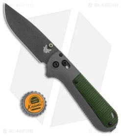 Benchmade Redoubt AXIS Lock Knife Green/Gray Grivory (3.6" Cerakote) 430BK -Benchmade Knife Shop Benchmade Redoubt AXIS Lock Green Gray Grivory Cerakote BHQ 137275 jr bottlecap