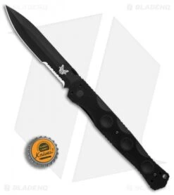 Benchmade SOCP Liner Lock Knife Black G-10 (4.47" Black Serr) 390SBK -Benchmade Knife Shop Benchmade SOCP Black G10 Black Serr BHQ 87889 er bottlecap