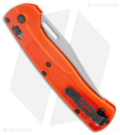 Benchmade Taggedout AXIS Lock Knife Orange Grivory (3.5" Stonewash) 15535 -Benchmade Knife Shop Benchmade Taggedout AXIS Lock Orange Grivory SW BHQ 137283 jr side