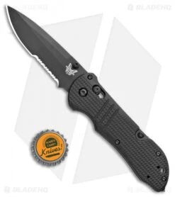 Benchmade 917SBK-1901 Triage Axis Lock Knife Black G-10 (3.4" Black Serr) -Benchmade Knife Shop Benchmade Triage Axis Lock black G 10 Black Serr 917SBK 1901 BHQ 105738 jr bottlecap