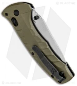 Benchmade Turret AXIS Lock Folding Knife OD Green G-10 (3.7" Satin) 980 -Benchmade Knife Shop Benchmade Turret AIX Lock OD Green G 10 Satin 980 BHQ 92610 jr side