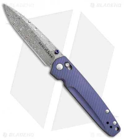 Benchmade Valet Gold Class AXIS Lock Knife Blue-Violet Ti (Damascus) 485-171 3 Benchmade Valet Gold Class AXIS Lock Knife Blue-Violet Ti (Damascus) 485-171