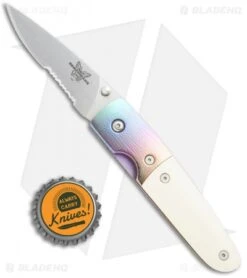 Vintage Benchmade Mel Pardue 850S Liner Lock Knife (2.8" Satin Serr) -Benchmade Knife Shop Benchmade Vintage Mel Pardue LL Serr 850S BHQ 37226 jr bottlecap