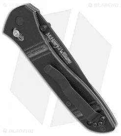 Vintage Benchmade 710 McHenry & Williams AXIS Lock Knife (4" Black Serr) -Benchmade Knife Shop Vintage Benchmade 710 McHenry WIlliams black serr BHQ 71892 er side