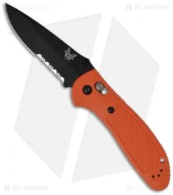 Benchmade Griptilian AXIS Lock Knife (3.45" Black Serr) 551SBK-ORG