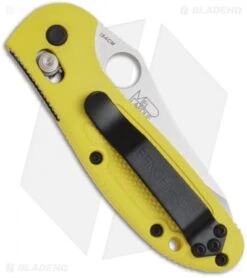 Benchmade Mini Griptilian AXIS Lock Knife Yellow (2.91" Satin) 555HG-YEL -Benchmade Knife Shop benchmade 555hg yellow mini griptilian back