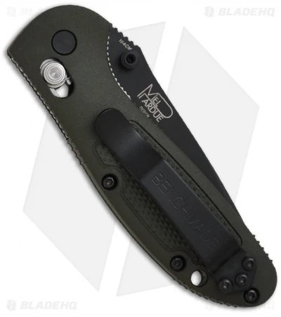 Benchmade Mini Griptilian AXIS Lock Knife Olive Drab (2.91" Black Serr) 556SBKOD 4 Benchmade Mini Griptilian AXIS Lock Knife Olive Drab (2.91" Black Serr) 556SBKOD - Image 2