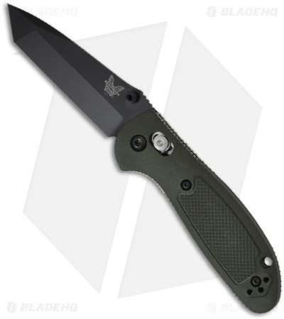 Benchmade Mini Griptilian OD Green Tanto Knife (2.91" Black) 557BKOD 3 Benchmade Mini Griptilian OD Green Tanto Knife (2.91" Black) 557BKOD