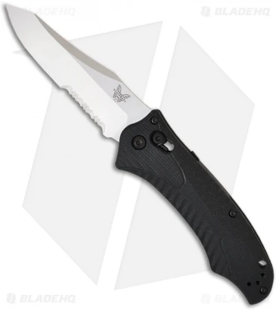 Benchmade Rift Automatic Knife Black G-10 (3.67" Satin Serr) 9555S 3 Benchmade Rift Automatic Knife Black G-10 (3.67" Satin Serr) 9555S