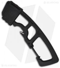Benchmade Black Strap Cutter Rescue Hook W/ Carabiner 9CB-BLK 5 Benchmade Black Strap Cutter Rescue Hook W/ Carabiner 9CB-BLK -Benchmade Knife Shop benchmade 9cb blk strap cutter carabiner closed