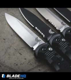 Benchmade 4400SBK Casbah Automatic Knife Black Grivory (3.4" Black Serr) -Benchmade Knife Shop benchmade casbah variety sw black plain serr dl