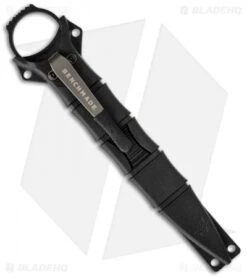 Benchmade SOCP Fixed Blade Knife 178SBK (3.22" Serr Black) W/ Black Sheath -Benchmade Knife Shop benchmade fixed socp drop pt 178sbk black serr sheath