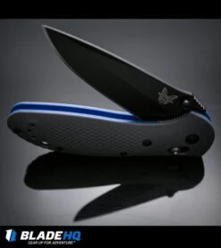 Benchmade Griptilian AXIS Lock Knife Gray/Blue G-10 (3.45" Black) 551BK-1 -Benchmade Knife Shop benchmade griptilian grey blue black 551bk 1 BHQ 33709 dl 2