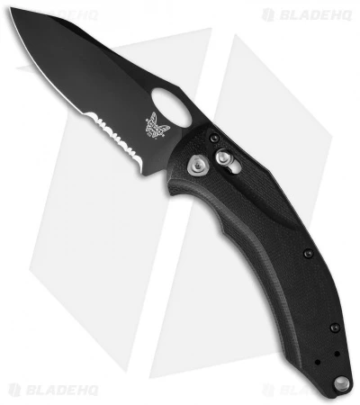 Benchmade Loco AXIS Lock Knife G-10 (3.68" Black Serr) 808SBK 3 Benchmade Loco AXIS Lock Knife G-10 (3.68" Black Serr) 808SBK
