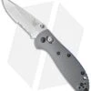 Benchmade Mini Griptilian AXIS Knife Gray/Blue G-10 (2.91" Satin Serr) 556S-1 -Benchmade Knife Shop benchmade mini griptilian 556 1 serrated cm