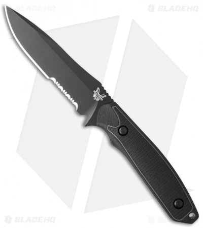 Benchmade Protagonist Drop Point Knife Black G-10 (4.54" Black Serr) 169SBK 3 Benchmade Protagonist Drop Point Knife Black G-10 (4.54" Black Serr) 169SBK