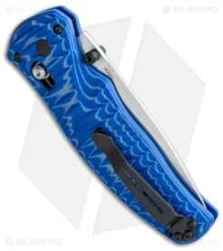 Benchmade Volli AXIS-Assist Knife Blue G-10 (3.26" Satin) 1000001-1601 -Benchmade Knife Shop benchmade volli 1000001 1601 side cm