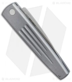 Vintage Benchmade 1000S Auto Spike Automatic Knife Pewter (3.6" Satin Serr) -Benchmade Knife Shop vintage benchmade 1000S spike pewter BHQ 37811 er side